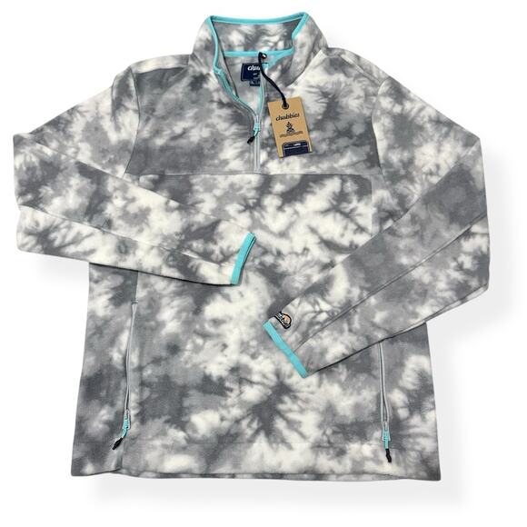 Chubbies Fleece Quarter Zip Tie Dye Pullover Men's Size Large New - Picture 1 of 8
